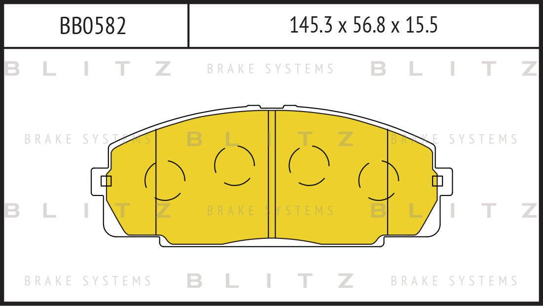 Колодки тормозные дисковые передние BLITZ BB0582