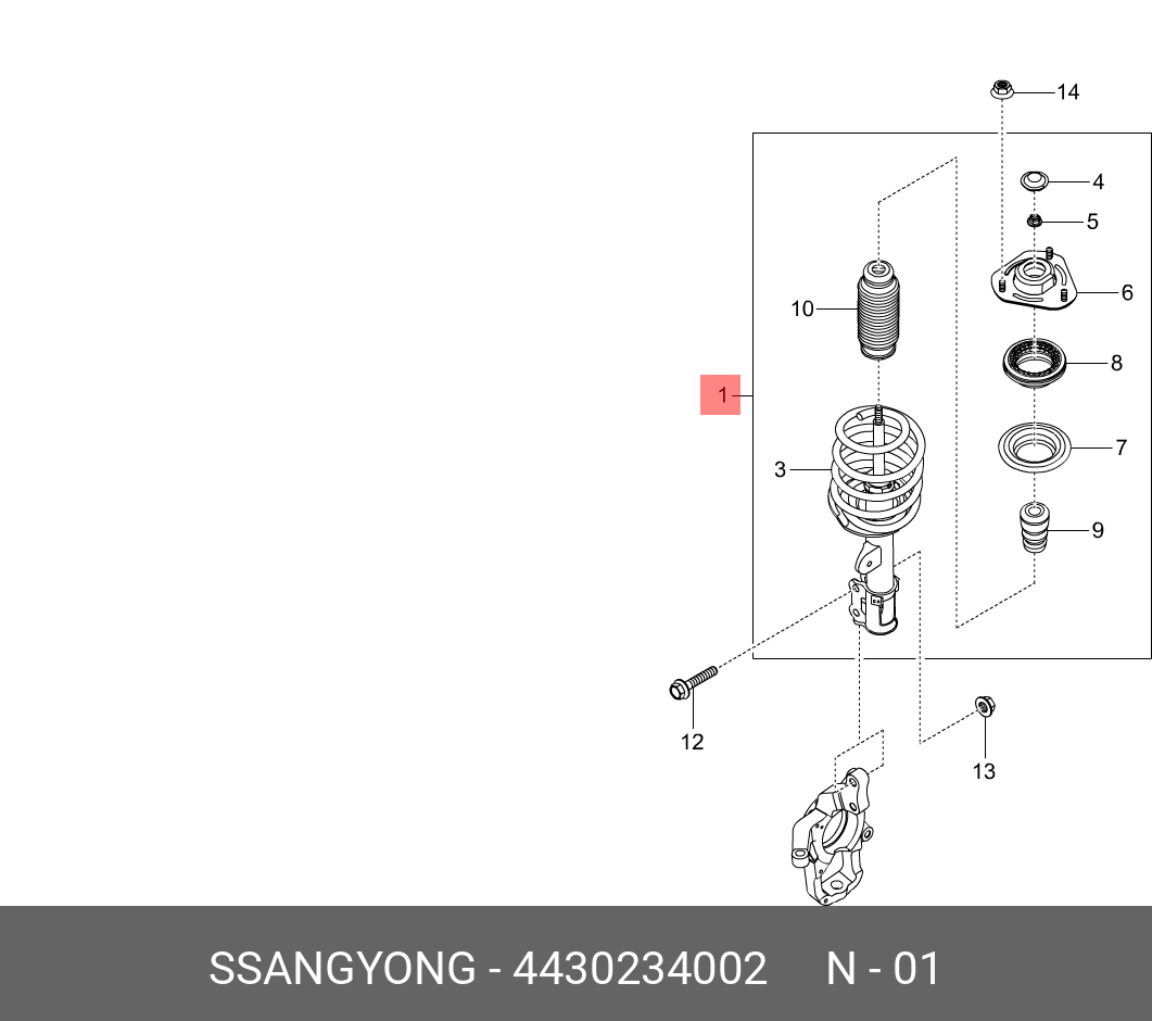 Амортизатор SSANGYONG 4430234002