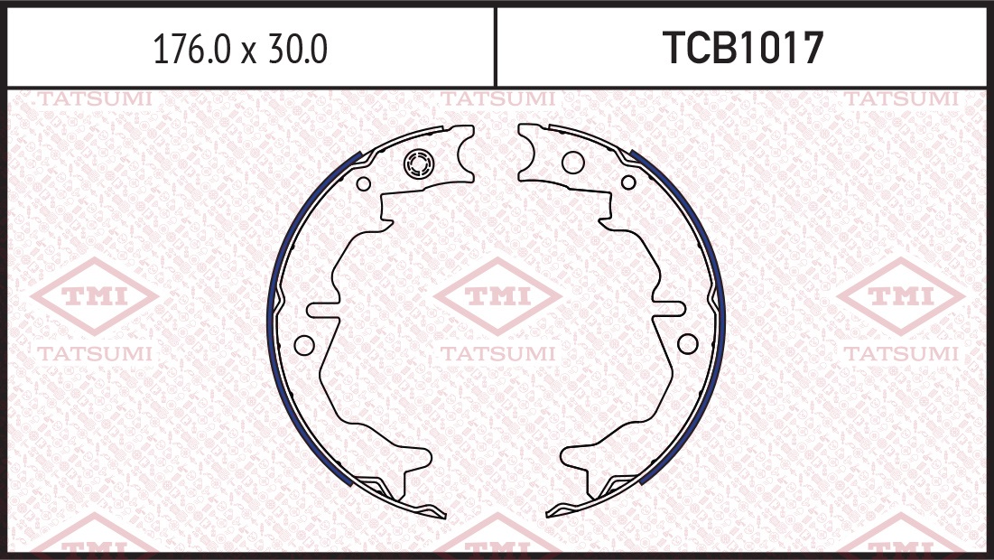 Колодки тормозные барабанные TATSUMI TCB1017