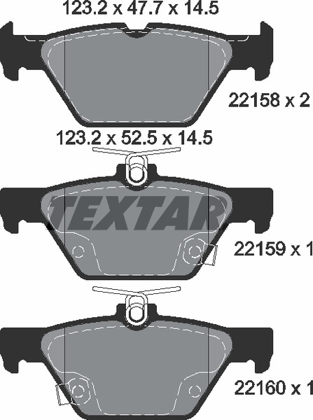 2215801_колодки дисковые задние Subaru Legacy/Outback 25/36 15 TEXTAR 2215801
