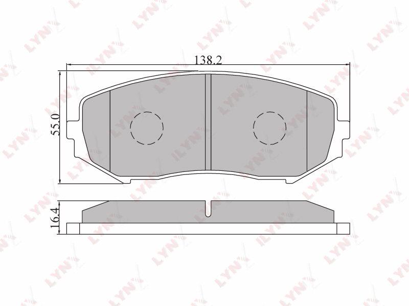 Комплект тормозных колодок дисковый тормоз LYNXAUTO BD7302