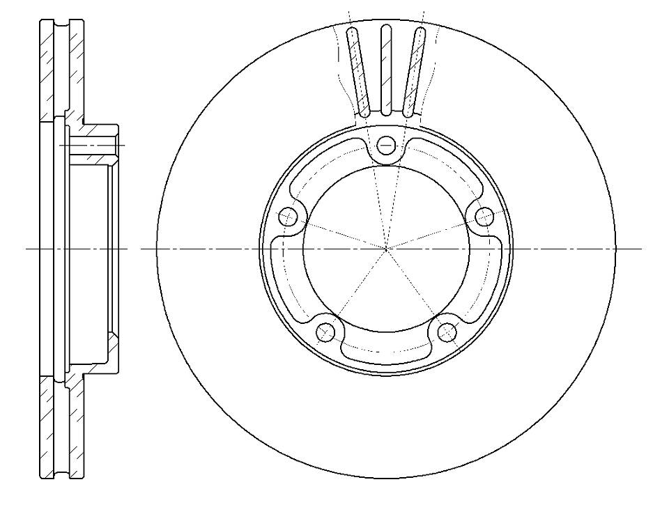 Диск тормозной вентилируемый G-BRAKE GR02121