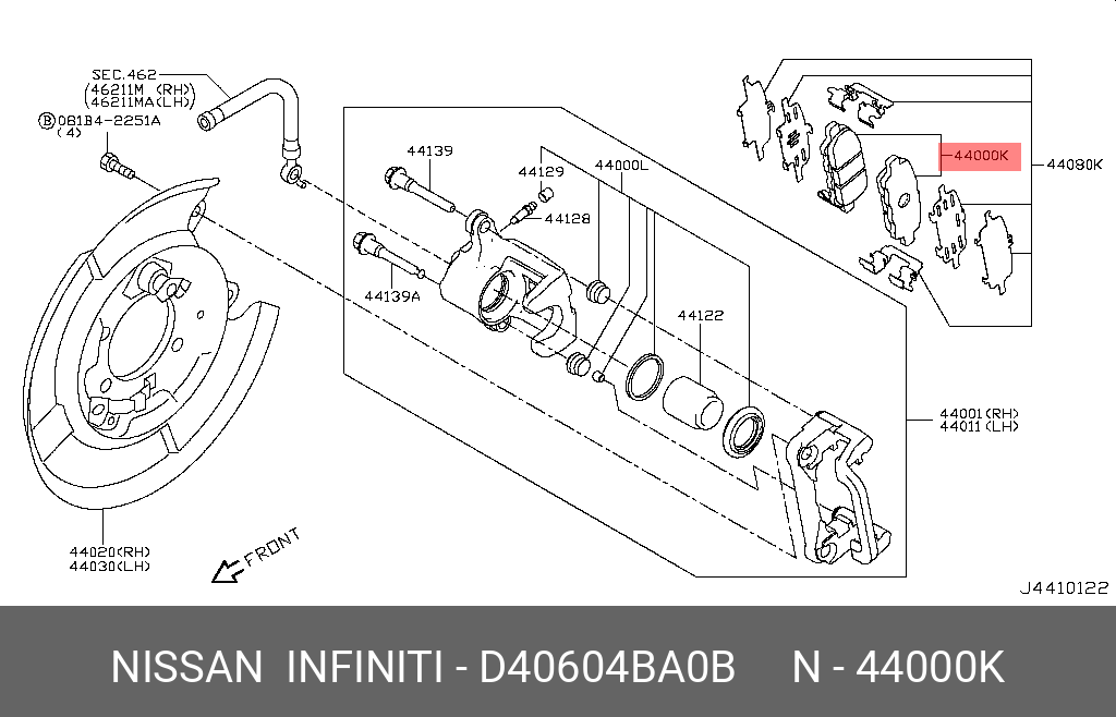 ДЕТАЛЬ АВТОМОБИЛЯ NISSAN D40604BA0B