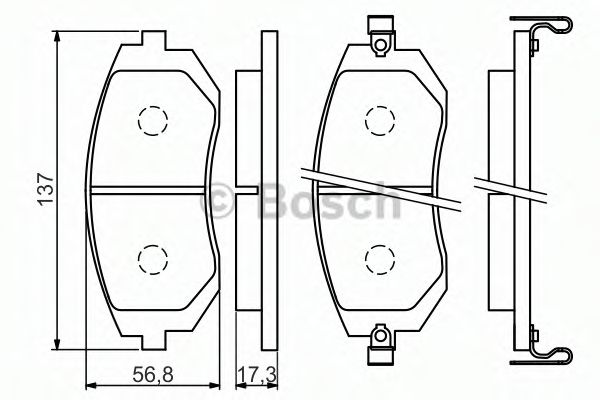 Колодки тормпер BOSCH 0986494558