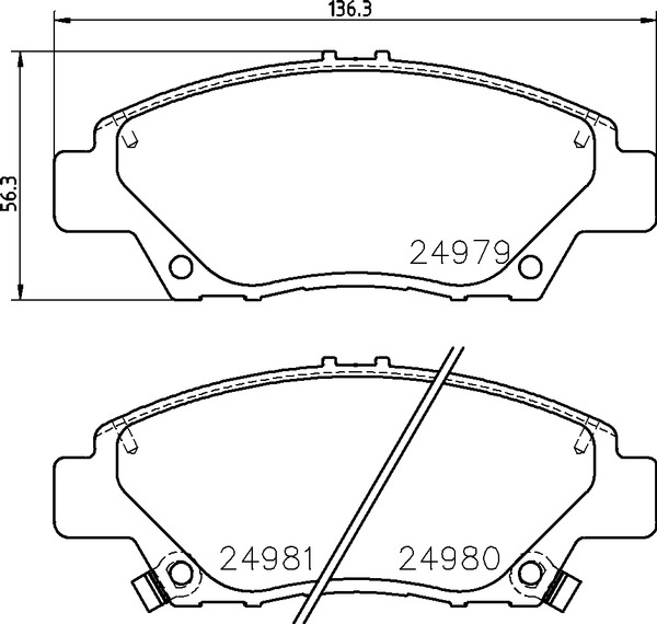 Комплект дисковых тормозных колодок NISSHINBO NP8013