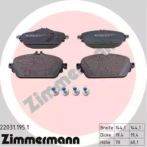 Комплект дисковых тормозных колодок ZIMMERMANN 220311951