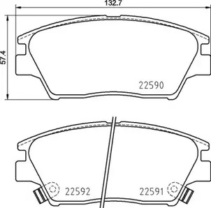 Комплект тормозных колодок BREMBO P77001