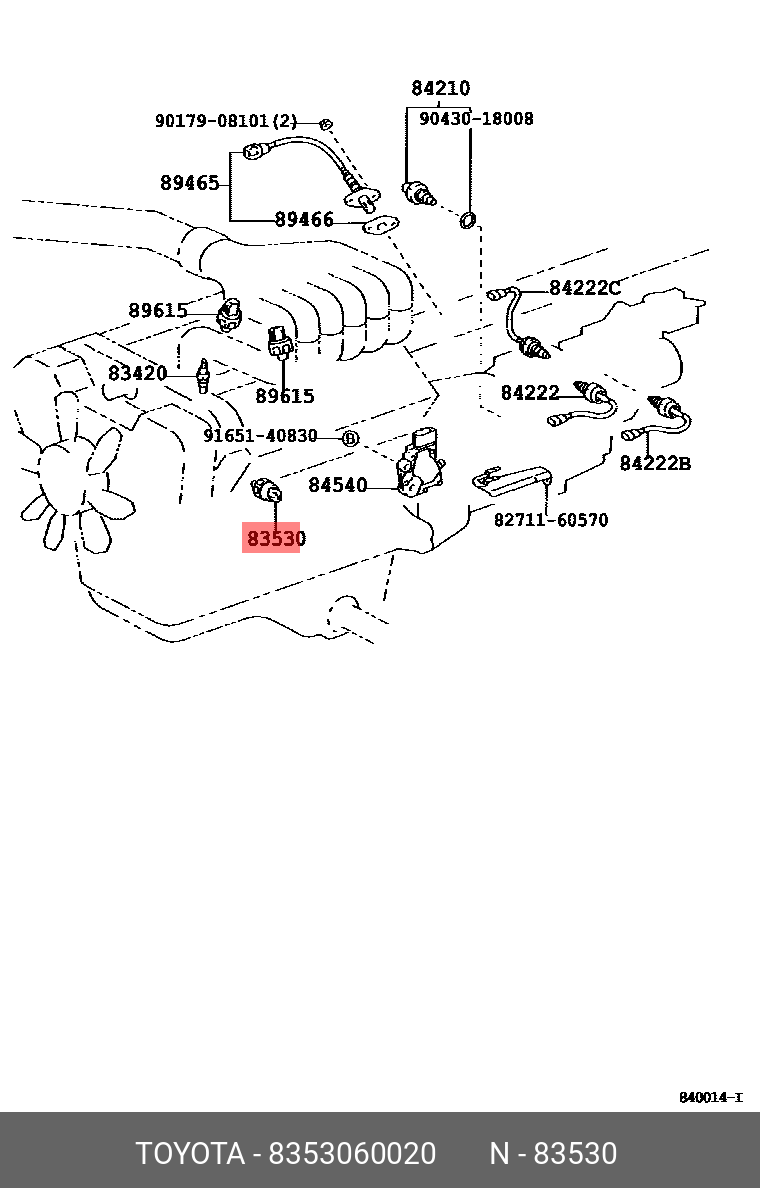 Датчик Давления Масла 4-Runner (Rzn18Vzn18) 3Rzfe5Vzfe TOYOTA арт TOYOTA 8353060020