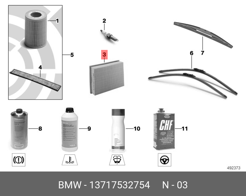 Фильтр воздушный BMW BMW 13717532754