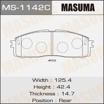 Колодки тормозные дисковые | зад | MASUMA MS1142