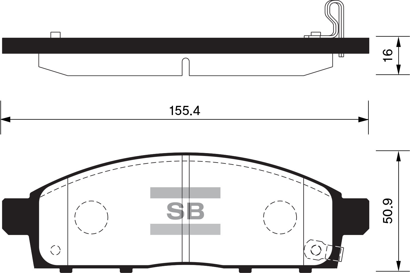 Колодки тормпер SANGSIN SP1361