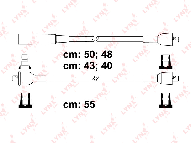 SPE4605 КОМПЛЕКТ ВЫСОКОВОЛЬТНЫХ ПРОВОДОВ LYNX LYNXAUTO SPE4605
