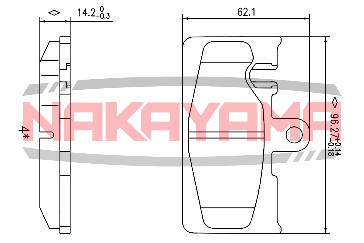 Колодки тормозные дисковые (комплект) NAKAYAMA HP8871NY