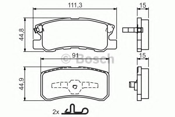 Колодки тормзад/дат BOSCH 0986424717