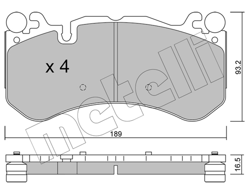 КОЛОДКИ ТОРМОЗНЫЕ METELLI 2211980