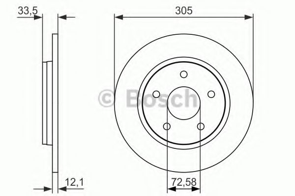 Тормозной диск BOSCH 0986479050