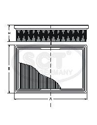 Воздушный фильтр bmw x1(f48) 20 14-/2 (f45)/mini one(f56)/clubman(f54) 12/15/20 SCT GERMANY SB2389