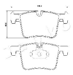 Колодки тормозные передние BMW 3-сер (F30) 4-сер (F36) X3 (F25) X4 (F26) JAPKO 500106