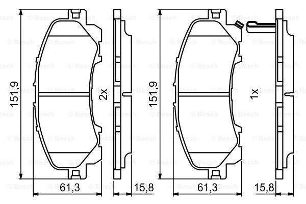 Колодки тормозные дисковые | перед | BOSCH 0986494821