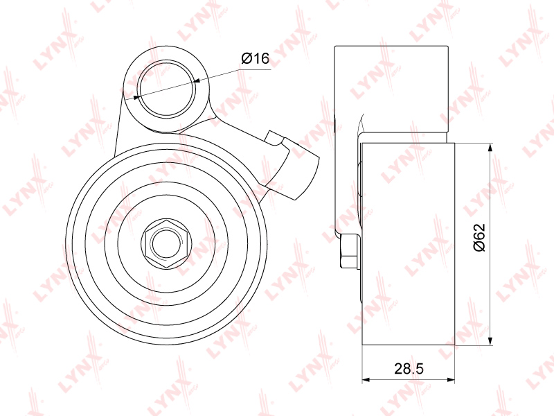 Ролик натяжной ремня ГРМ LYNXAUTO PB1324