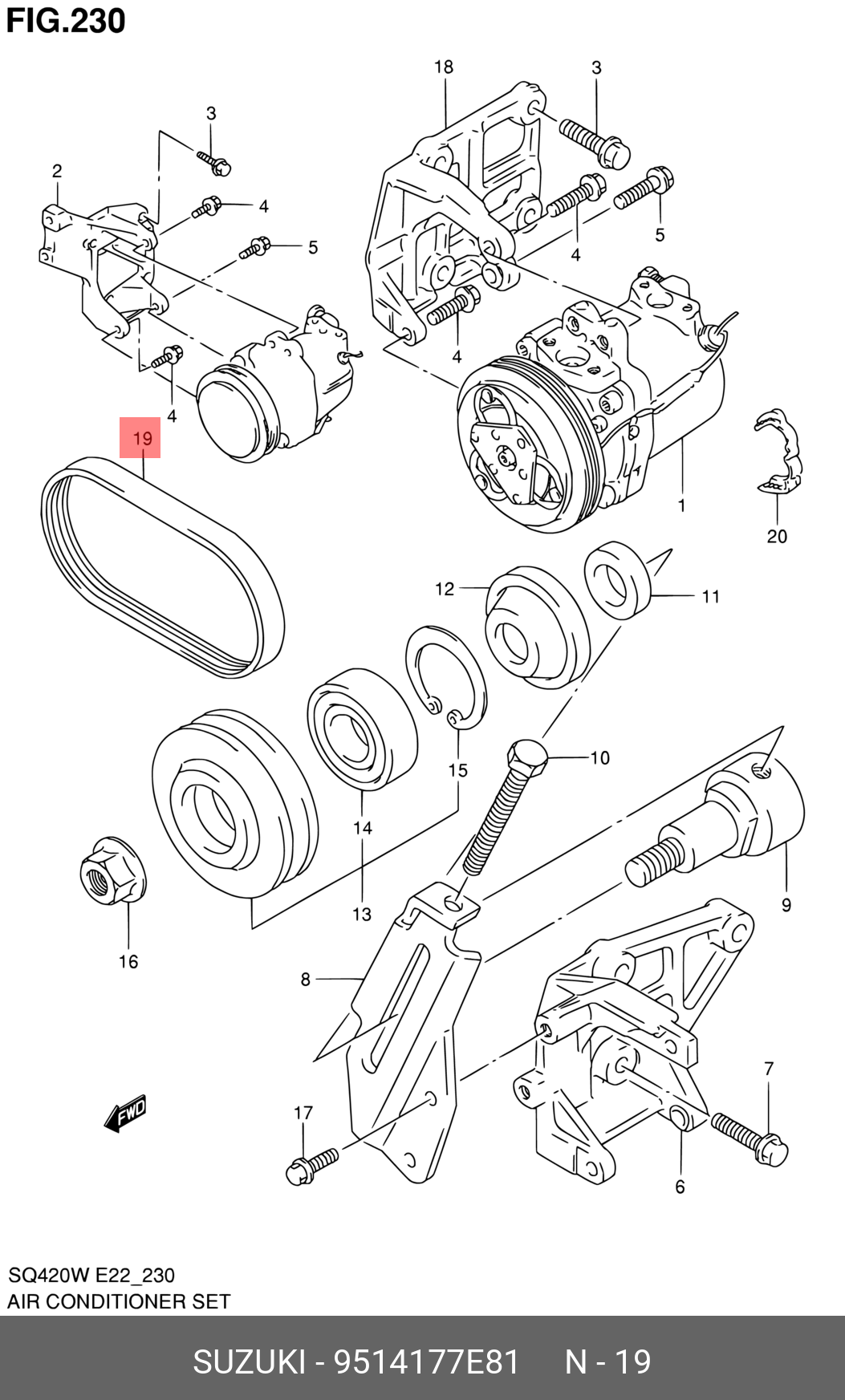 Ремень ас SUZUKI 9514177E81