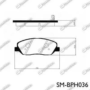 Комплект дисковых тормозных колодок SPEEDMATE SMBPH036