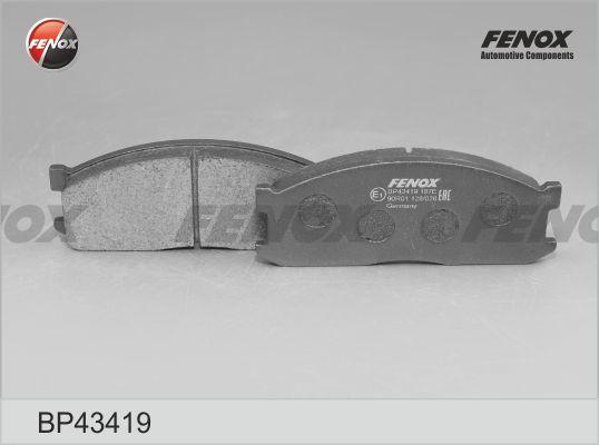 КОЛОДКИ ТОРМОЗНЫЕ ДИСКОВЫЕ FENOX BP43419