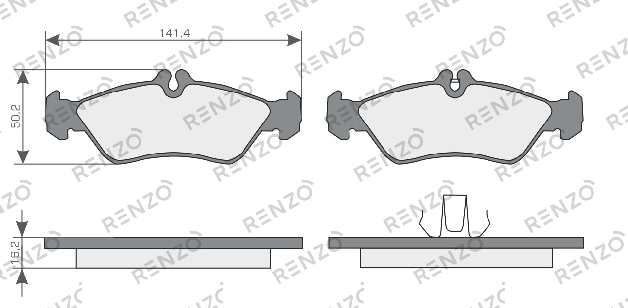 КОЛОДКИ ТОРМОЗНЫЕ ДИСКОВЫЕ RNZ175 RENZO RNZ175