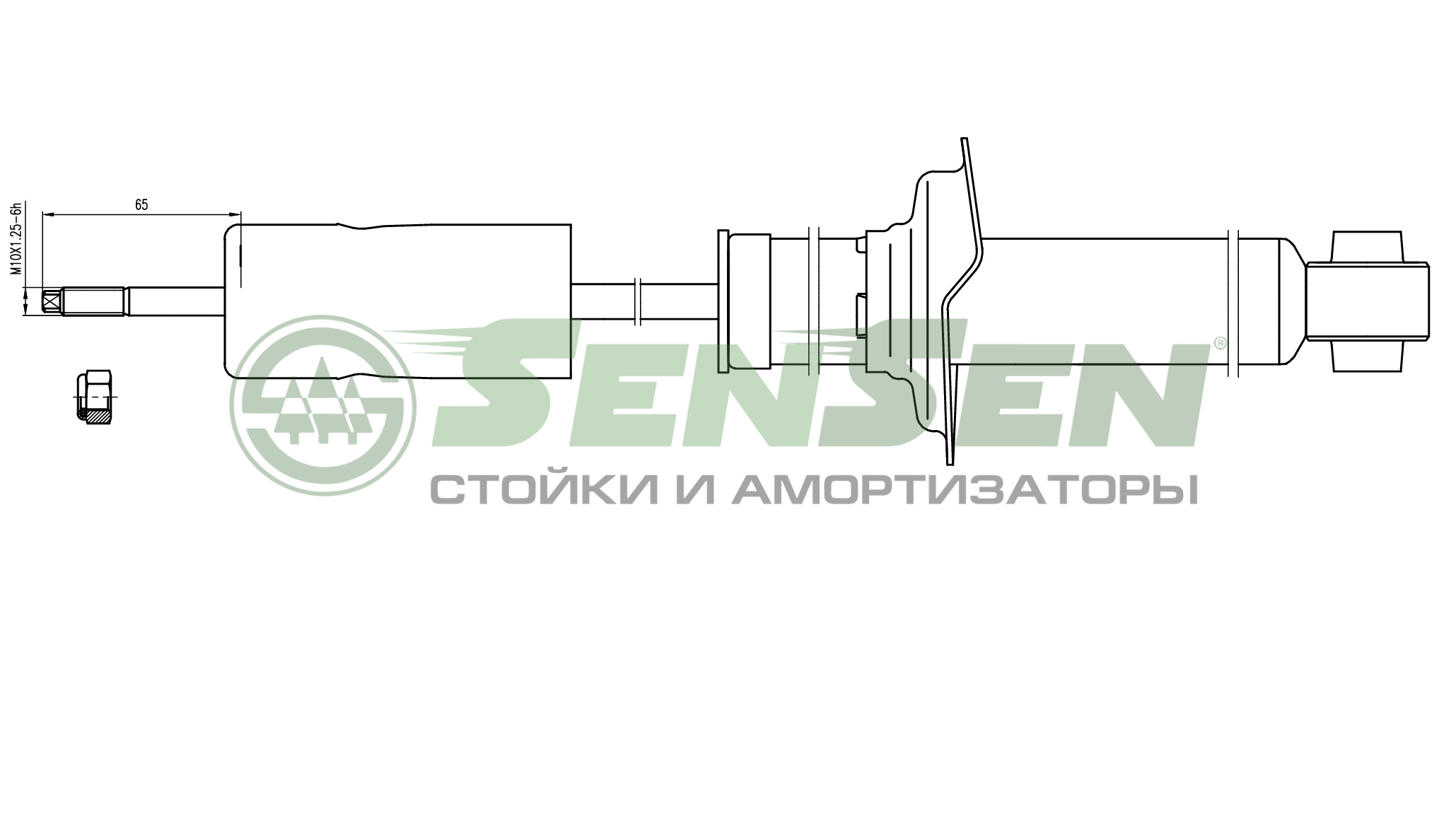 АМОРТИЗАТОР ЗАДНИЙ МОСТ /HONDA ACCORD MK VII16-23(16)БЕНЗИН ДИЗЕ SENSEN 32130072