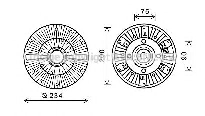 Сцепление вентилятор радиатора AVA MNC068
