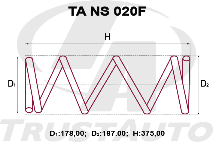 Пружина ходовой части TRUSTAUTO TANS020F