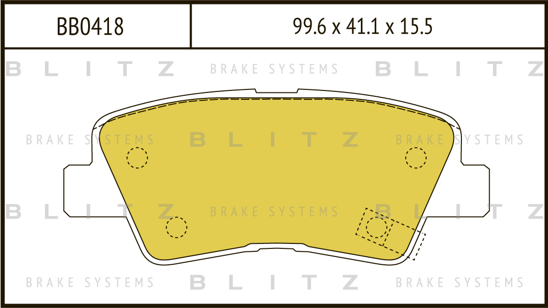 Колодки тормозные дисковые задние BLITZ BB0418