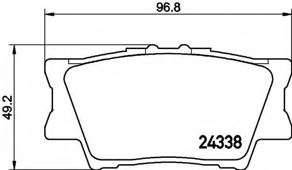 Комплект дисковых тормозных колодок HELLA 8DB355006881