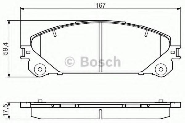 ДИСКОВЫЕ КОЛОДКИ ПЕРЕДНИЕ BOSCH 0986495169