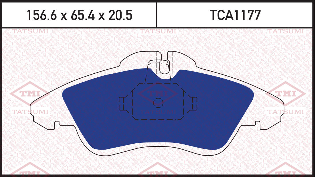 Колодки тормозные дисковые передние TATSUMI TCA1177