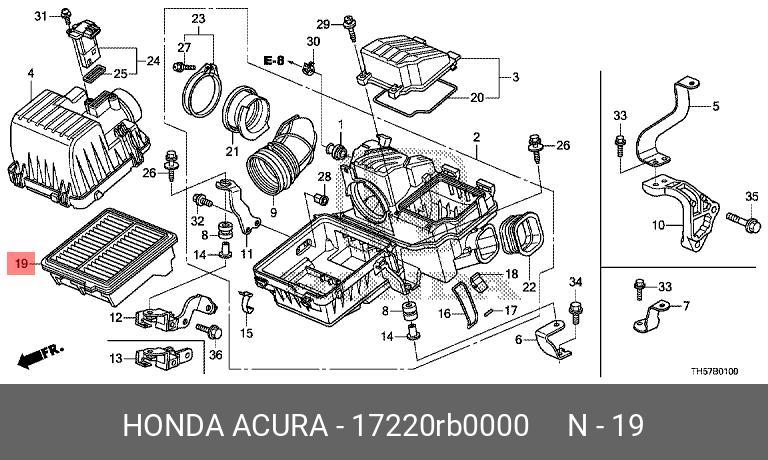 фильтр воздушный GE68 17220-RB0-000 HONDA 17220RB0000