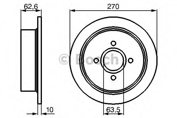 ДИСК ТОРМОЗНОЙ ЗАДНИЙ BOSCH 0986478672