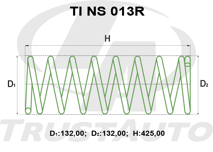Пружина ходовой части TRUSTAUTO TINS013R