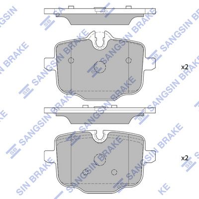 Колодки тормозные задние SP2508 SANGSIN SP2508