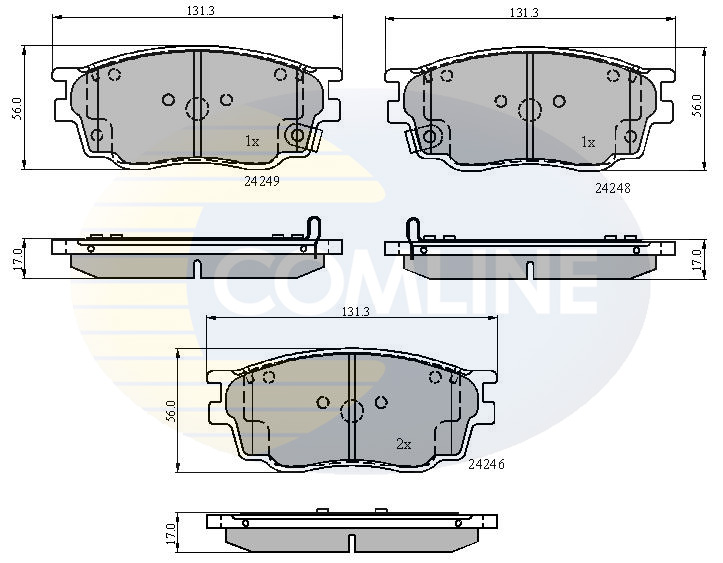 ТОРМОЗНЫЕ КОЛОДКИ ПЕРЕД MAZDA 6 18 02 - 07 COMLINE CBP3948