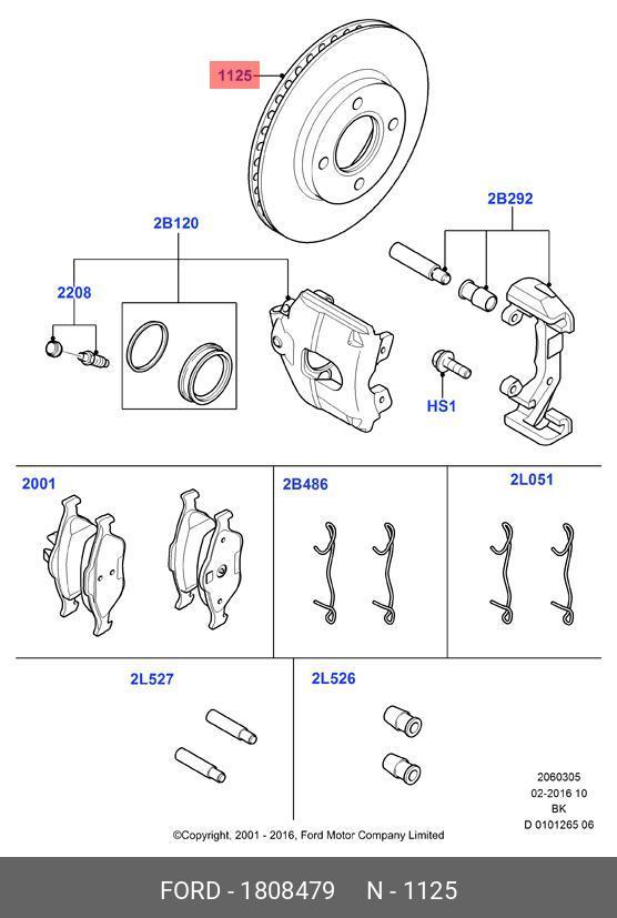 Тормозной диск FORD 1808479