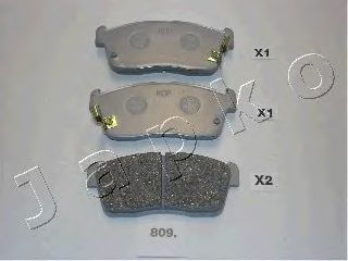 Комплект тормозных колодок дисковый тормоз JAPKO 50809
