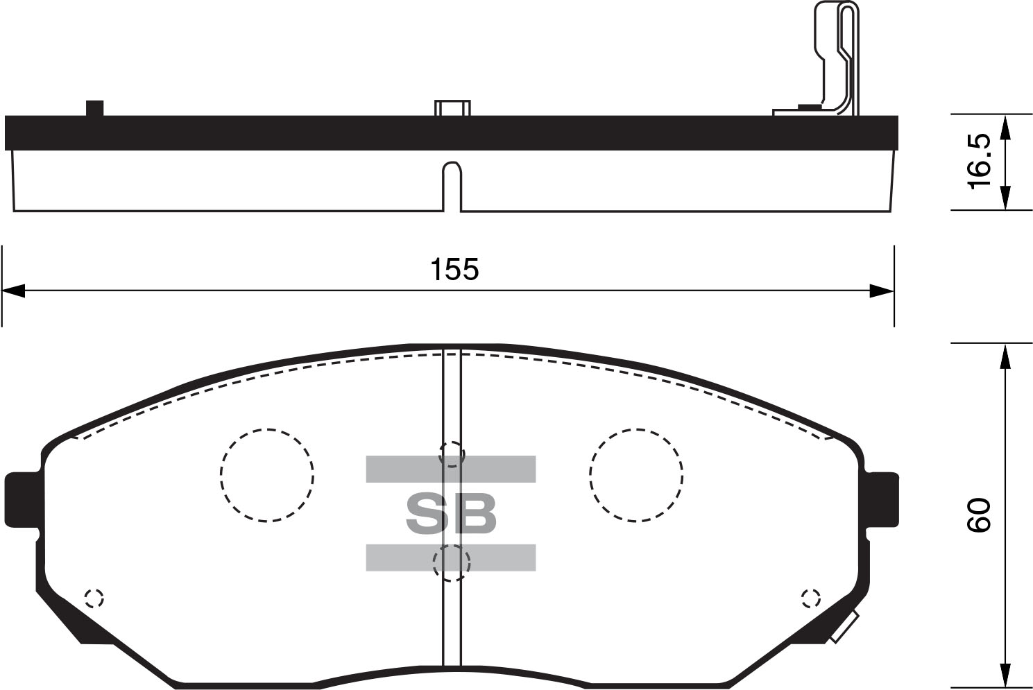 Колодки тормозные передние SANGSIN SP1153