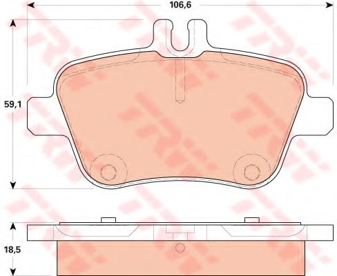 Колодки Задние Mercedes W176 W246 C117 X156 R172 Gdb1920 TRW арт TRW GDB1920