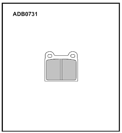Комплект тормозных колодок дисковый тормоз ALLIED-NIPPON ADB0731