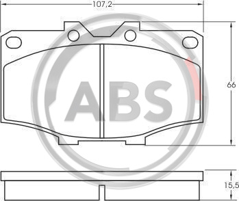 Комплект тормозных колодок ABS 36462