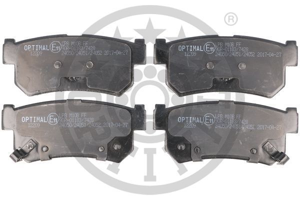 Brake Pad Set | зад | OPTIMAL BP12209