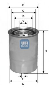 Топливный фильтр UFI 2433900