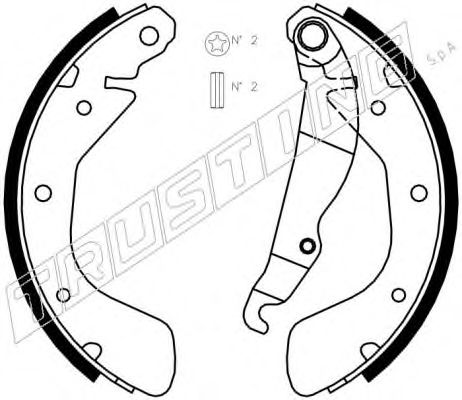 Комплект тормозных колодок TRUSTING 073167