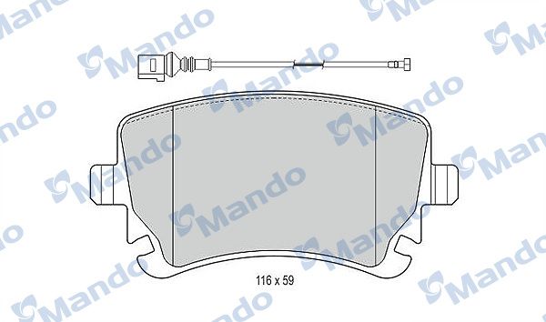 Колодки тормозные дисковые MANDO MBF015375